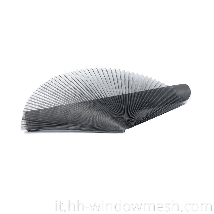 Schermata di insetti pieghettate in fibra di vetro per porte della finestra Polyester Mosquito Schermate Mesh